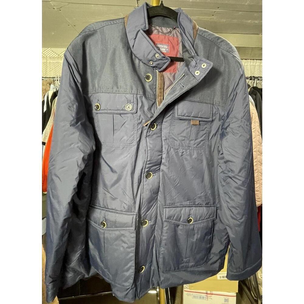 NWOT UNTUCKit Lightweight Navy Blue Nylon Jacket Coat XL